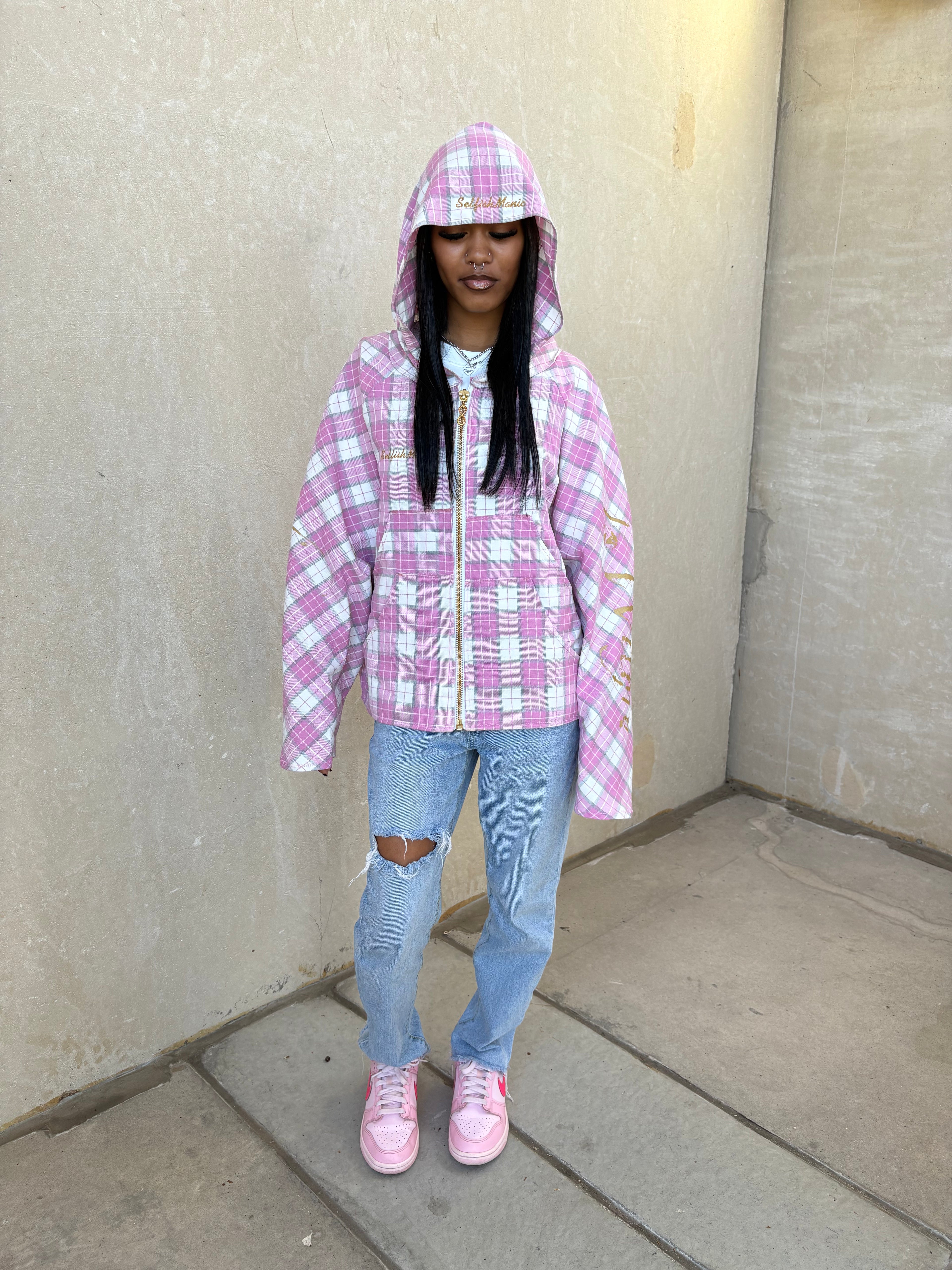 Pink Plaid Jacket