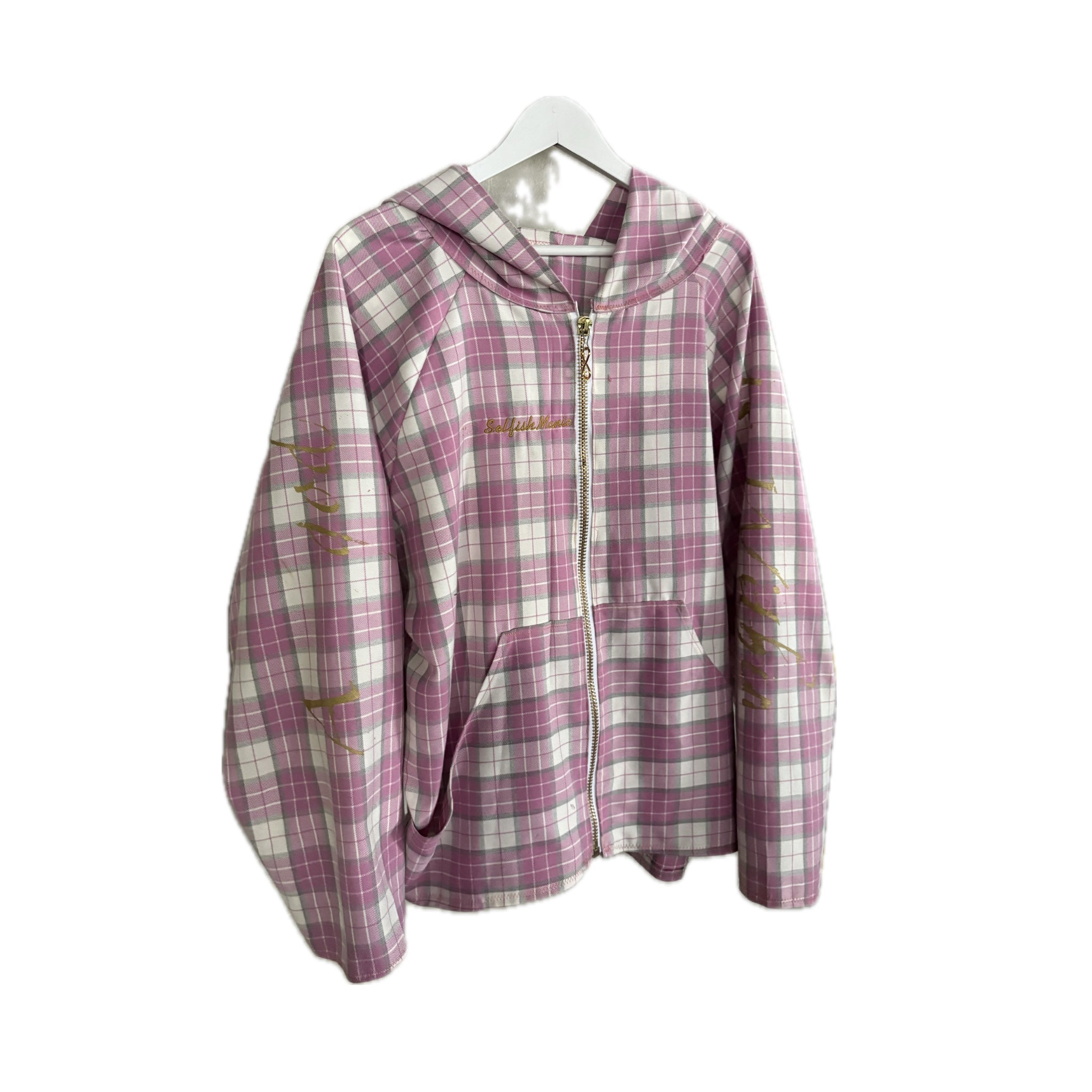 Pink Plaid Infinity Jacket